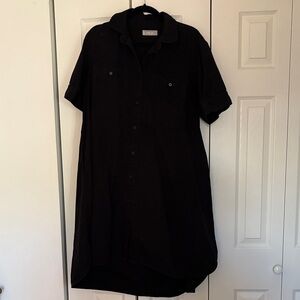 Everlane Black High Low Shirt Dress